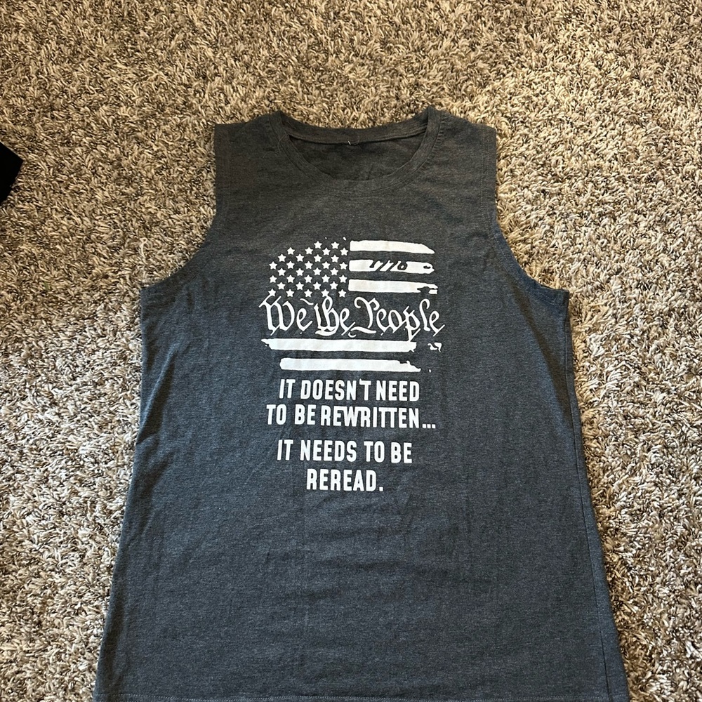 Gray Sleeveless Men's Shirt